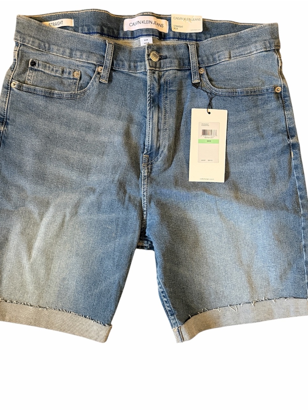 Calvin Klein Jeans Light Wash Denim Bermuda Shorts